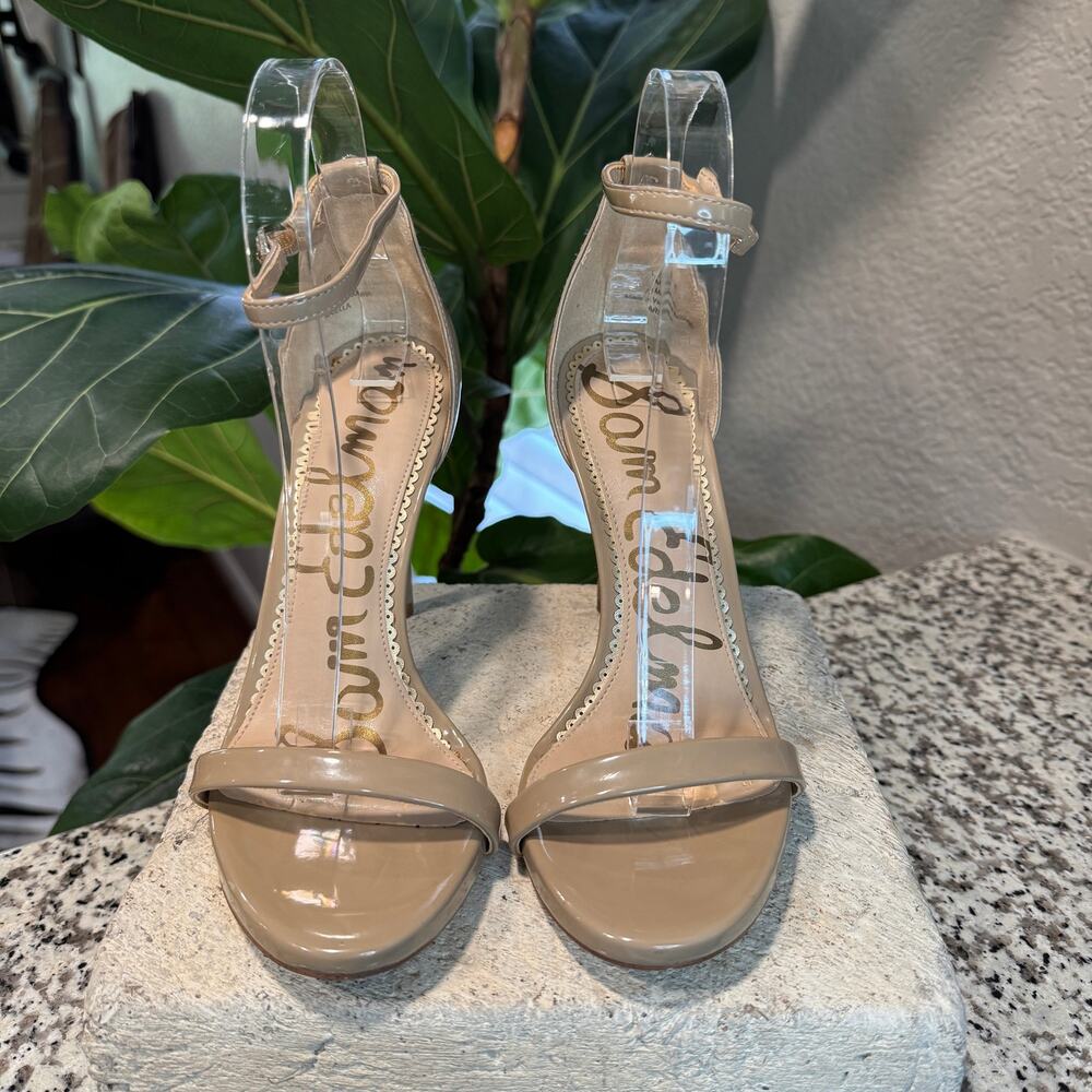 Sam Edelman Nude Ankle Strap Sandal Heels